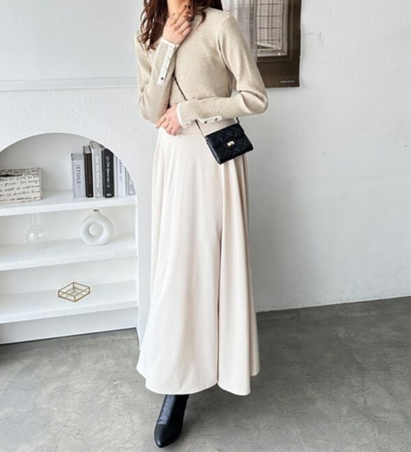 GeeRA（ジーラ）の「袖口ボタン配色ハイネックリブニット（ニット・セーター）」｜詳細画像