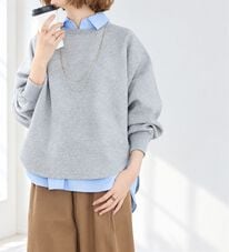 BELLUNA（ベルーナ）の「なめらかタッチ！もっちりん裾ラウンド短丈プルオーバー（カットソー）」