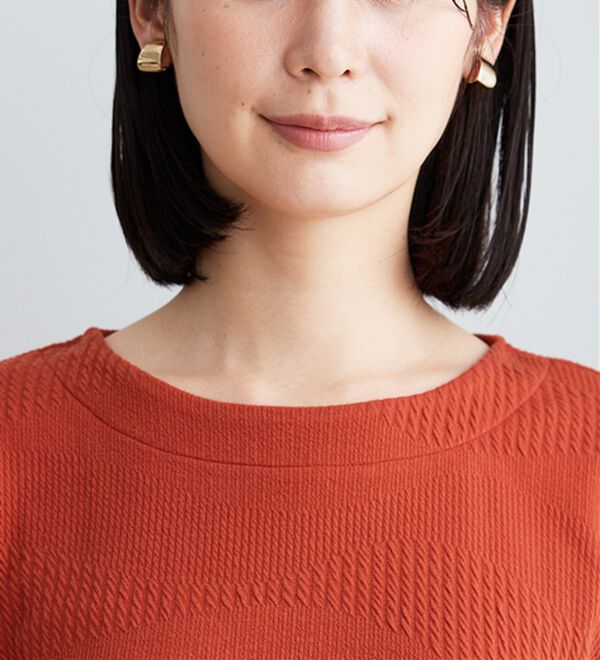 BELLUNA（ベルーナ）の「波柄ジャカード素材裾ボタンチュニック（チュニック）」｜詳細画像