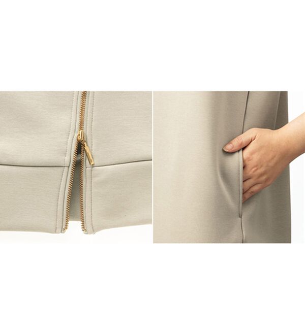 VINNO（ヴィノ）の「スタンドネック裏シャギーパーカーチュニック（チュニック）」｜詳細画像