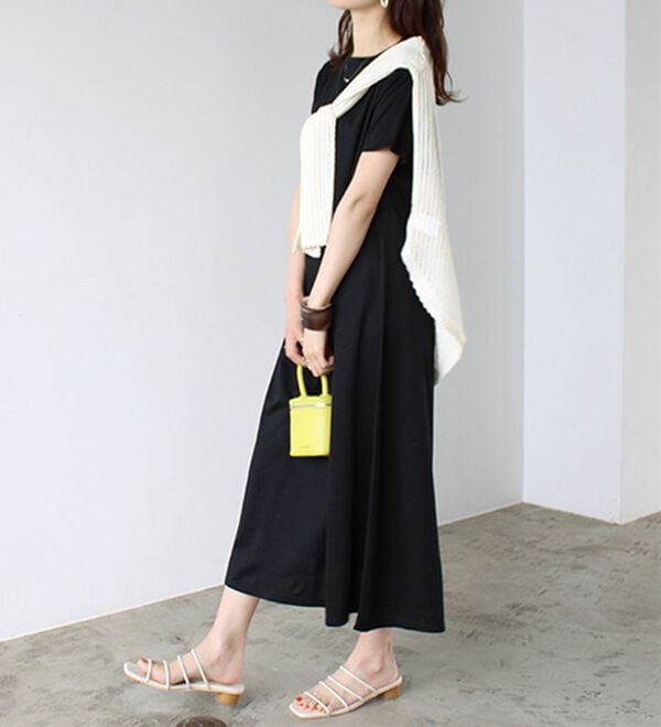 GeeRA（ジーラ）の「【接触冷感】フレアーシルエットロングワンピース（ロングワンピース）」｜詳細画像