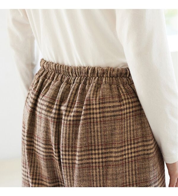 Viola e Viola（ヴィオラ エ ヴィオラ）の「ゆるストレートチェックパンツ（ワイドパンツ・ガウチョ）」｜詳細画像