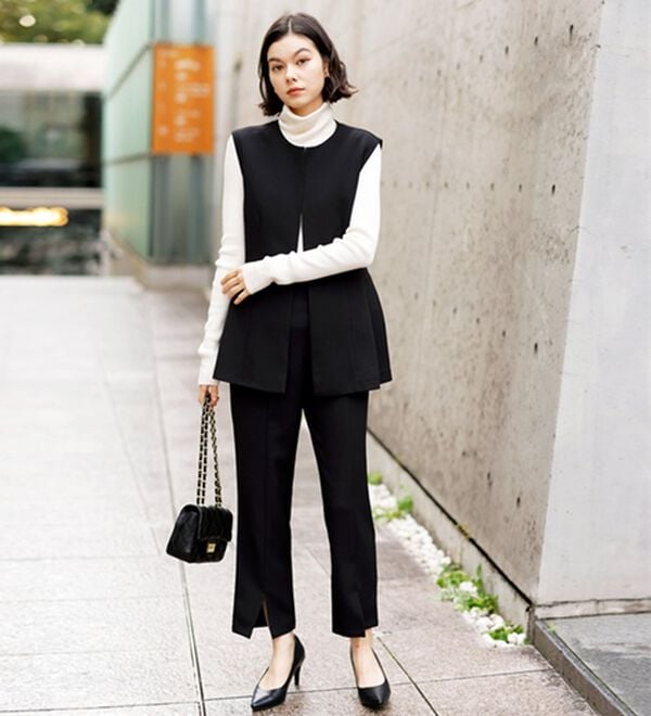 GeeRA（ジーラ）の「【入卒式/セレモニー】ペプラムベストセットアップスーツ（パンツスーツ）」｜詳細画像