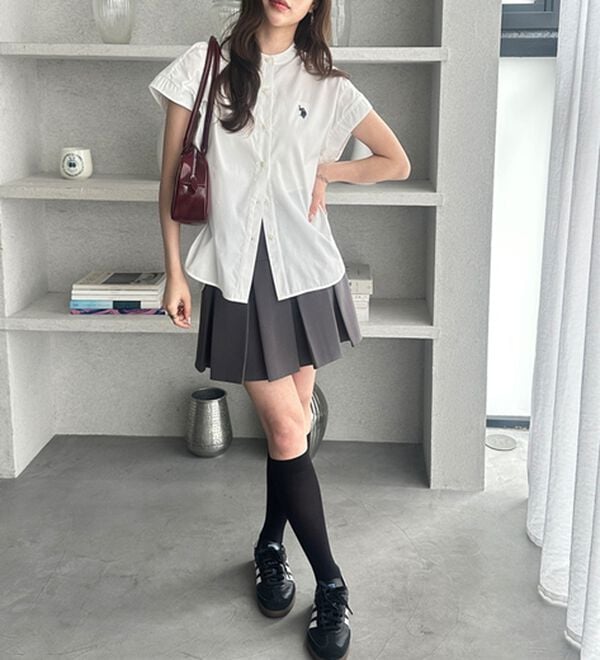 GeeRA（ジーラ）の「【ＵＳ．ＰＯＬＯ．ＡＳＳＮ】フレンチスリーブシャツ（シャツ）」｜詳細画像