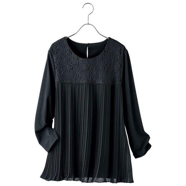 BELLUNA（ベルーナ）の「【２枚組】フォーマル対応プリーツブラウス（チュニック）」｜詳細画像