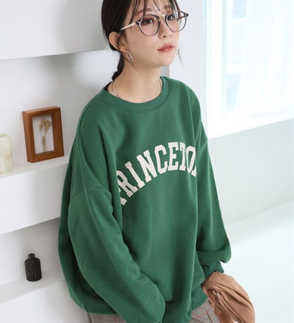 A HAPPY MARILYN（アハッピーマリリン）の「【Ｌ～８Ｌ】【ハピぽか裏起毛】２デザインから選べるロゴトレーナー 毛玉になりにくい（トレーナー・スウェット）」｜詳細画像