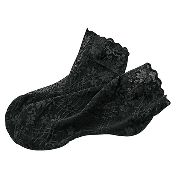 LAVIENNE（ラヴィエンヌ）の「【４足組】涼やかレースソックス（靴下・ストッキング）」｜詳細画像