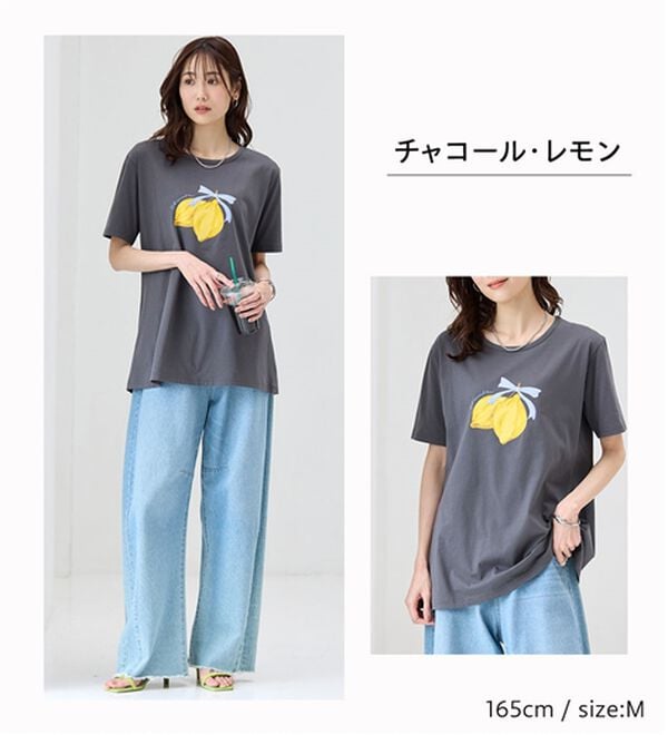 BELLUNA（ベルーナ）の「綿１００％プリントＴシャツ（Tシャツ）」｜詳細画像
