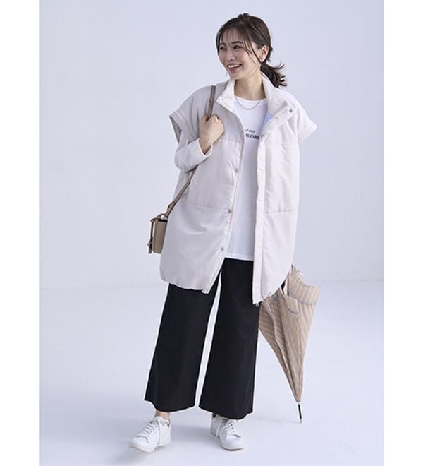 BELLUNA（ベルーナ）の「ベストにもなる！はっ水ヤク混中わたビッグコート（ハーフコート）」｜詳細画像