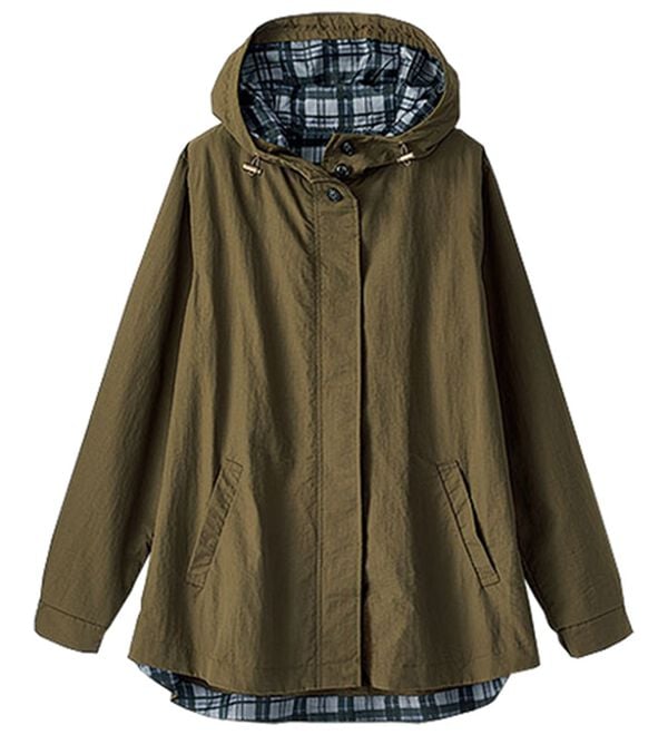 BELLUNA（ベルーナ）の「裏チェックプリントマウンテンパーカー（ハーフコート）」｜詳細画像