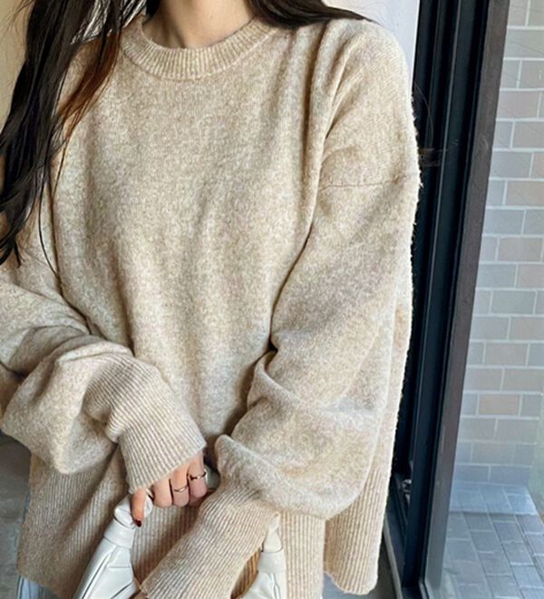 GeeRA（ジーラ）の「ゆるっと柔らか！袖ボリュームメランジニット（ニット・セーター）」｜詳細画像