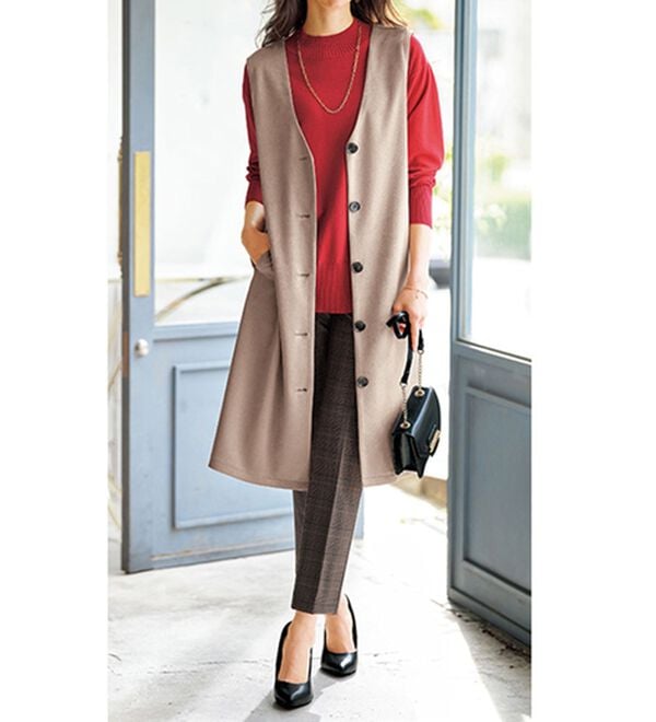 BELLUNA（ベルーナ）の「スエード調素材３ｗａｙジャンパードレス（ジャンパースカート）」｜詳細画像