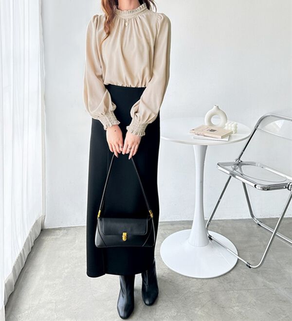 GeeRA（ジーラ）の「フリル衿バルーンスリーブブラウス（ブラウス）」｜詳細画像