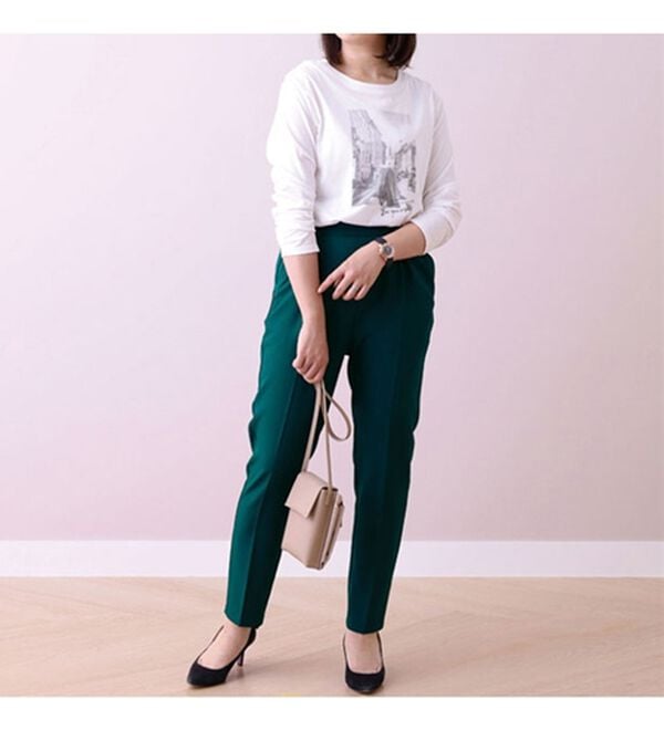 BELLUNA（ベルーナ）の「サラサラ美脚テーパードパンツ（テーパードパンツ）」｜詳細画像