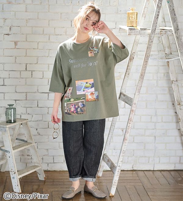 「＜Ｄｉｓｎｅｙ＞ディズニー映画ＰＨＯＴＯ風Ｔシャツ（チュニック）」｜詳細画像