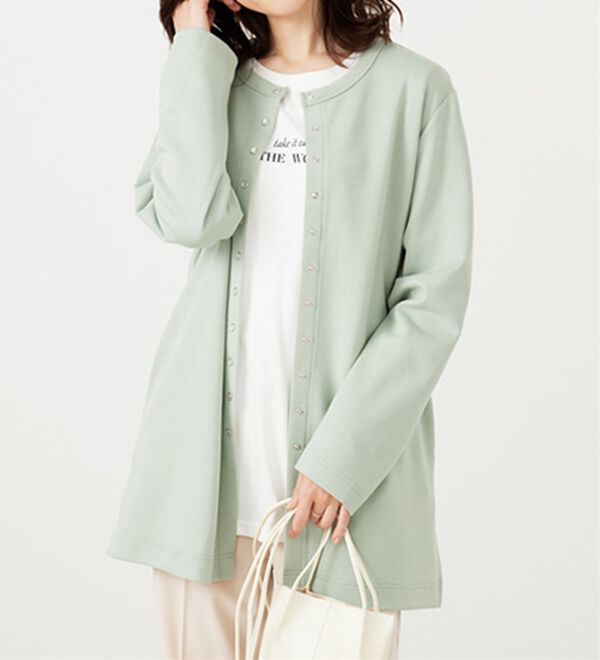 BELLUNA（ベルーナ）の「時短コーデ！ダンボール素材ロングカーデアンサンブル（アンサンブル）」｜詳細画像