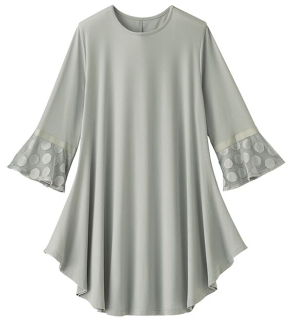 BELLUNA（ベルーナ）の「袖口レース使いカットソーエレガントチュニック（チュニック）」｜詳細画像