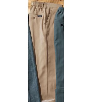 「＜コムルヴァン・オム＞「涼」感じる大人の麻入りイージーパンツ（メンズイージーパンツ）」｜ベージュ