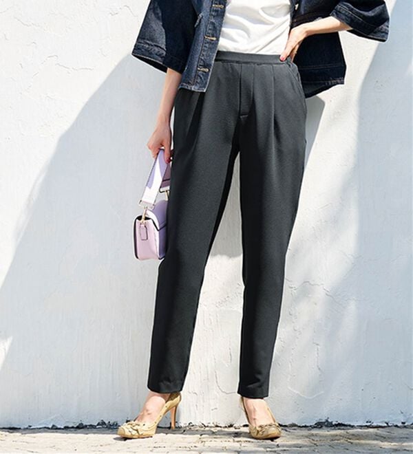 RANAN（ラナン）の「あったか！裏起毛美脚シルエットタックパンツ（フルレングスパンツ）」｜詳細画像