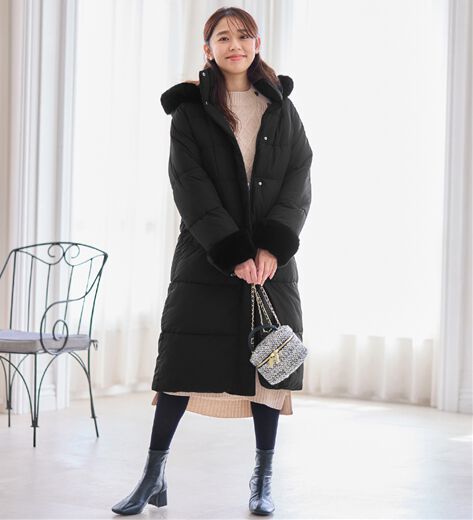 美品登場☆/ファーコート掲載大人気~ 高級感満載！LC-YF-102-479 ファーコート ファージャケット レディース ロング丈 ダウン