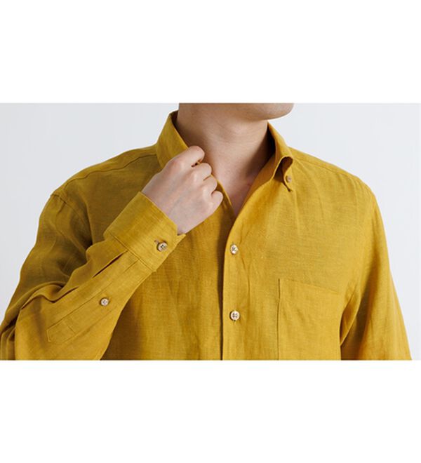 「＜コムルヴァン・オム＞大人のフレンチリネン１００％シャツ（メンズシャツ）」｜詳細画像