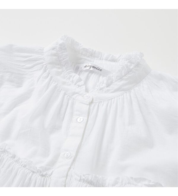 RANAN（ラナン）の「綿100％袖ボリューム刺しゅうブラウス（ブラウス）」｜詳細画像