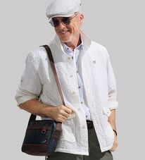 「＜コムルヴァン・オム＞麻入り爽快スタイリッシュブルゾン（メンズブルゾン）」