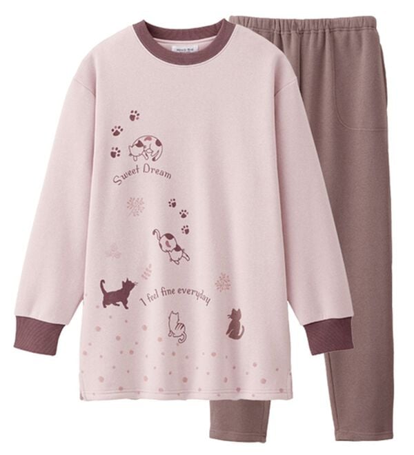 「あったか裏起毛にゃんこパジャマ（パジャマ・ルームウェア）」｜詳細画像