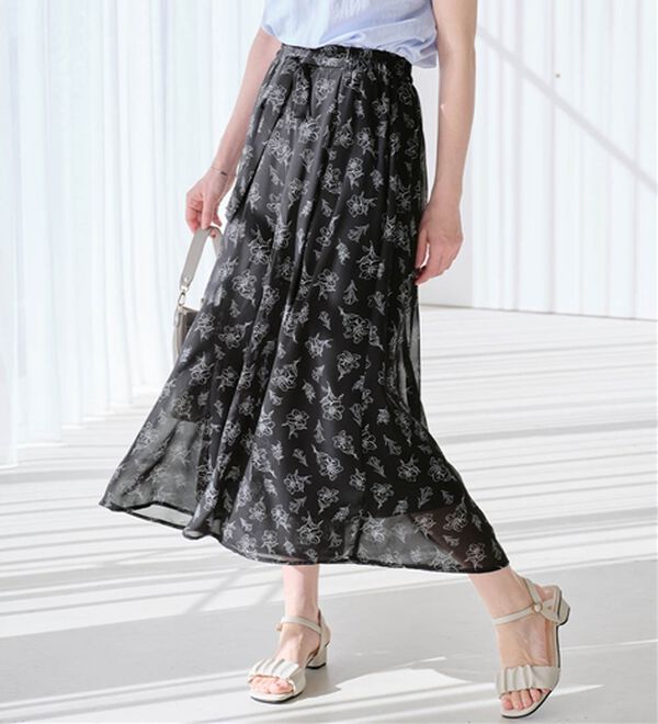 alotta（アロッタ）の「ふんわりシフォンワイドパンツ（ワイドパンツ・ガウチョ）」｜詳細画像