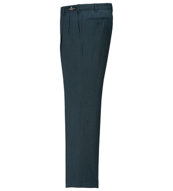 「裾上げ済杢調爽やかウエストストレッチスラックス（メンズスラックス）」｜ネイビー