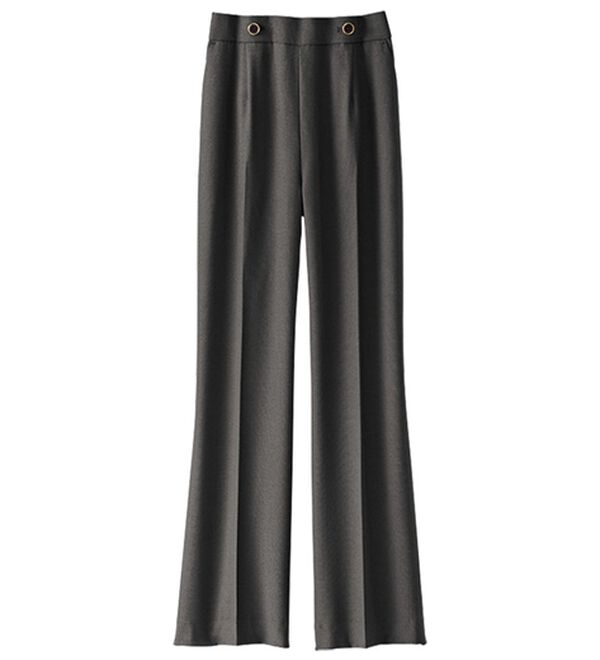 BELLUNA（ベルーナ）の「麻調ストレッチ素材美脚フレアーパンツ（フルレングスパンツ）」｜詳細画像