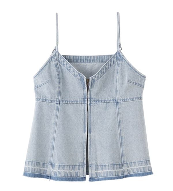 RANAN（ラナン）の「デニム素材キャミビスチェ（タンクトップ・キャミソール）」｜詳細画像