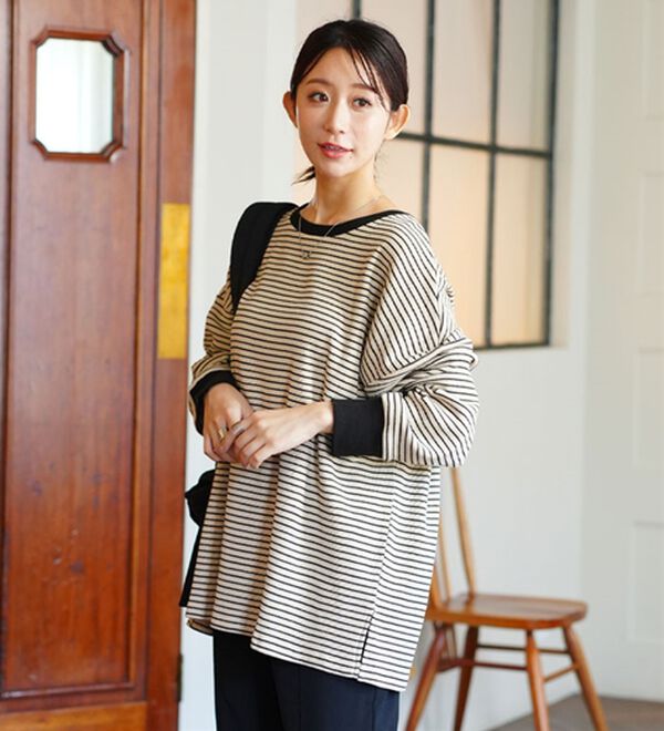 A HAPPY MARILYN（アハッピーマリリン）の「【Ｌ～８Ｌ】コットン１００％ 楽にのびる ワッフルシリーズ ゆったりプルオーバー（Tシャツ）」｜詳細画像