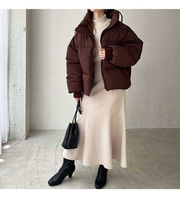 GeeRA（ジーラ）の「スタンドカラーフェイクダウンジャケット（ダウンコート・ジャケット・ベスト）」｜詳細画像