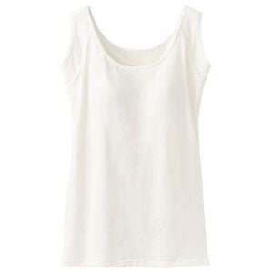 「ベーシック汗取りインナー　カップ付ハーフフレンチ（肌着・インナーウェア）」｜オフホワイト