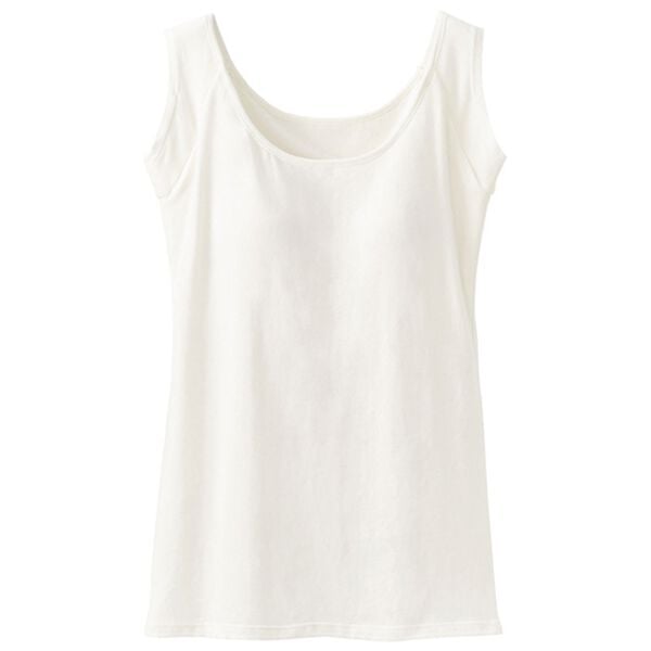 「ベーシック汗取りインナー　カップ付ハーフフレンチ（肌着・インナーウェア）」｜オフホワイト