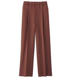 BELLUNA（ベルーナ）の「しわになりにくいウールライクパンツ（ワイドパンツ・ガウチョ）」｜ブラウン