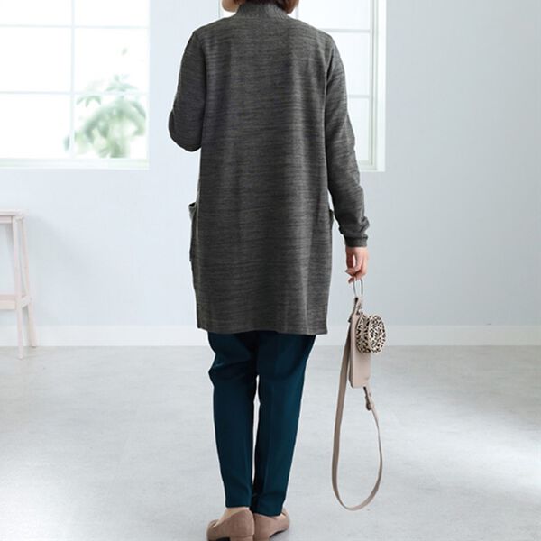 BELLUNA（ベルーナ）の「裏起毛素材ロングカーディガン（ニットカーディガン）」｜詳細画像