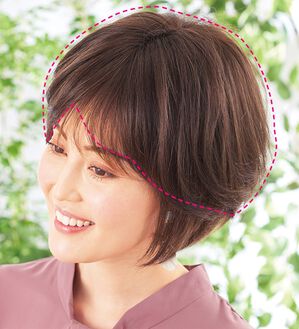 「人毛１００％毛足長め手植えウィッグ改良版（ウィッグ・ヘアピース・エクステ）」｜詳細画像