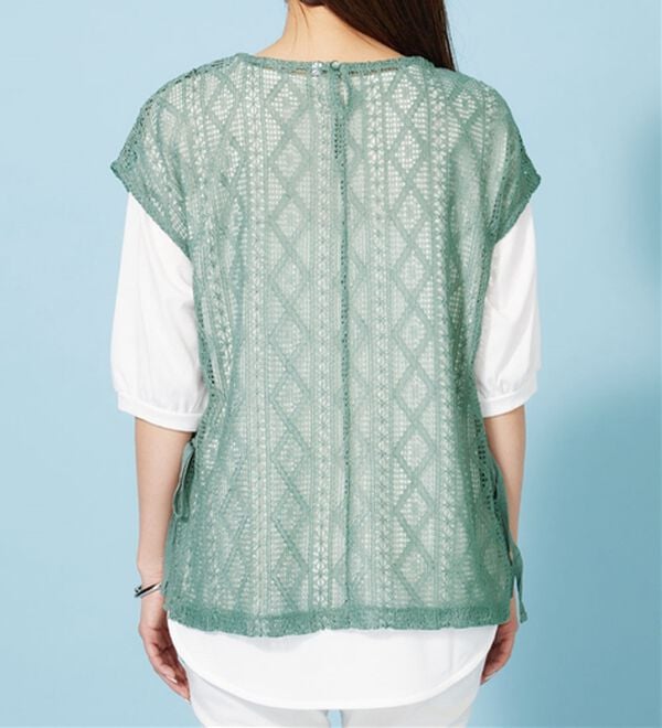 BELLUNA（ベルーナ）の「ラッセルレースサイドリボンアンサンブル（アンサンブル）」｜詳細画像