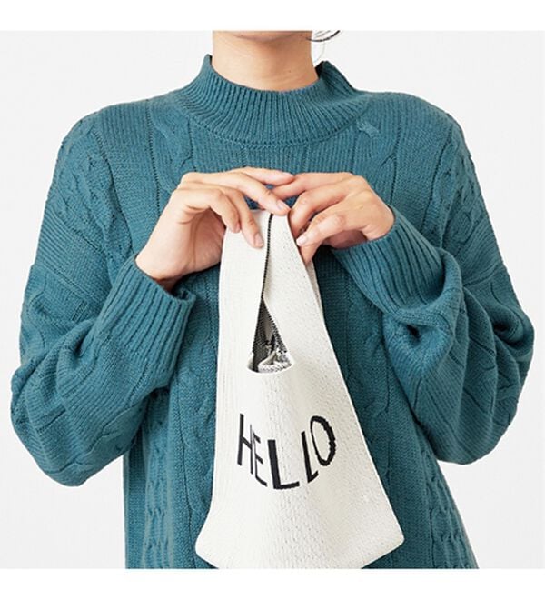 BELLUNA（ベルーナ）の「ケーブル柄ロング丈ニットワンピース（ニットワンピース）」｜詳細画像