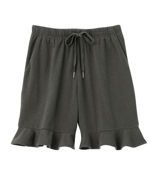 alotta（アロッタ）の「【選べる！】やわらかパイルルームウェア＜ギャザー切替トップス・裾フリルロングパンツ・裾フリルショートパンツ＞（フルレングスパンツ）」｜詳細画像