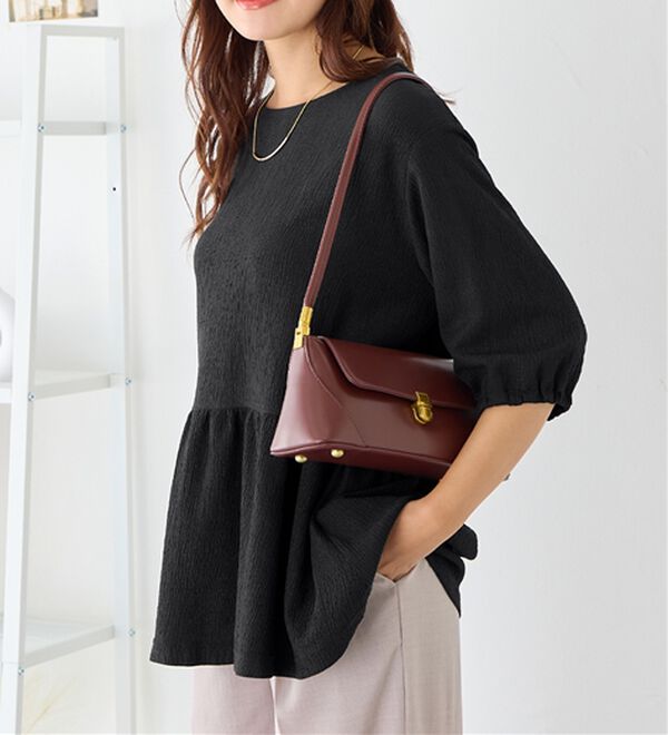 Viola e Viola（ヴィオラ エ ヴィオラ）の「【ＵＶ対策】ジャカードペプラムトップス（カットソー）」｜詳細画像