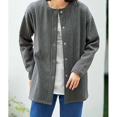 BELLUNA（ベルーナ）の「ケーブル柄がかわいいあったかジャケット（その他ジャケット）」