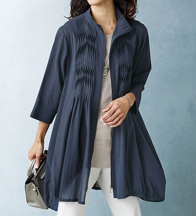 BELLUNA（ベルーナ）の「綿１００％シアー素材タックデザインジャケット（その他ジャケット）」