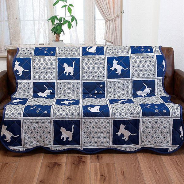 「にゃんこマルチキルトカバー（ソファーカバー）」｜1