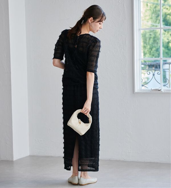 RANAN（ラナン）の「フリルレースナローロングスカート（ロングスカート）」｜詳細画像