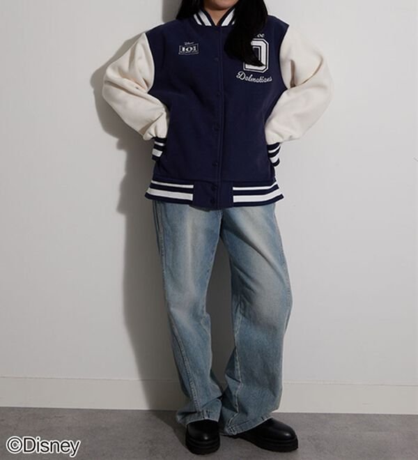 BELLUNA（ベルーナ）の「＜Ｄｉｓｎｅｙ＞【１０１匹わんちゃん】フリースボンディングスタジャン（ハーフコート）」｜詳細画像