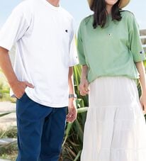 「＜チャンピオン＞綿１００％リラックスフィット５分袖Ｔシャツ（メンズＴシャツ）」