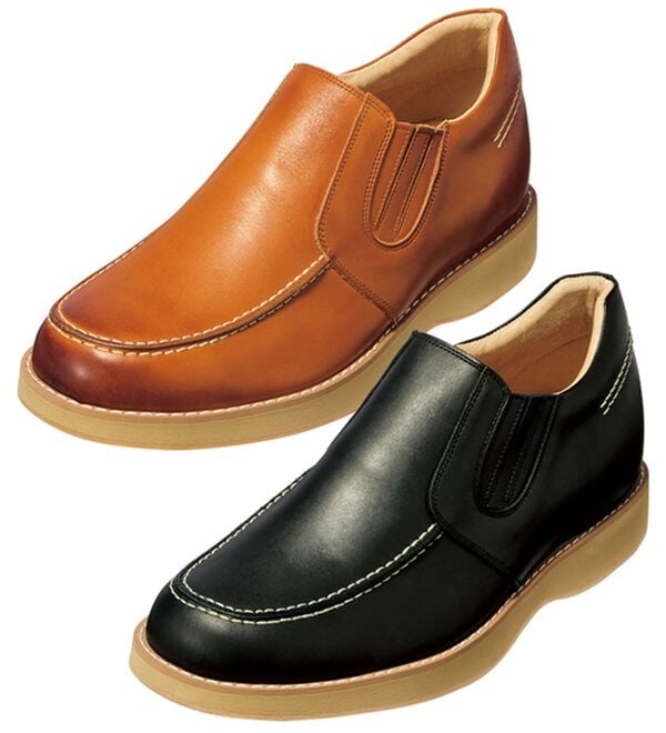 「＜北嶋製靴＞牛革メンズアップシューズ　サイドゴアスリッポン（メンズスニーカー）」｜詳細画像